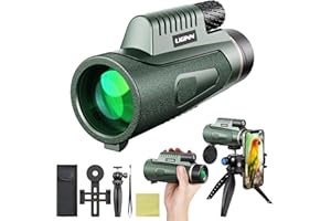 Ant Warrior Telescopio Monocular, 12 x 50 HD Monocular para Movil, Monoculars,FMC BAK4 Prisma Monoculars, para observación Caza y Camping (Verde)