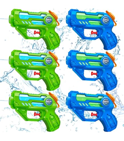 Pistolet à Eau Jouet pour Enfants, 6 Pcs Mini Squirt Water Gun