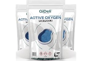 GiDeli Aktivt syrepool klorfri 3 x 1 kg – syregranulat vattenvård mot grumlighet för kristallklart poolvatten – poolvård utan