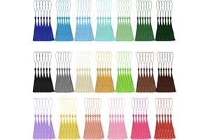 NACHLYNN 120 Pcs Bookmark Tassels Bulk 13cm/5 Inch 20 Colors Silky Handmade Craft Mini tassels for Jewelry Keychain Making