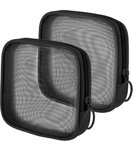 2x Make-up-Pinseltaschen Aus Netzstoff - 22 Cm, Reißverschluss, Leicht & Durchsichtig, Für Reise