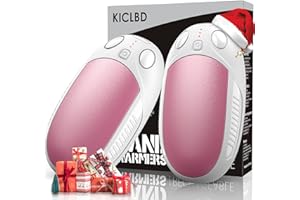 KICLBD 12 godzin długotrwały ogrzewacz do rąk, 3 poziomy ciepła, elektroniczny grzejnik kieszonkowy, ładowalny ogrzewacz do rąk, do domu, na zewnątrz, na kemping, piesze wycieczki