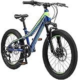 BIKESTAR MTB Mountain bike alluminio per bambini 6-9 anni | Bicicletta 20 pollici 7 velocità Shimano, hardtail, freni a disco