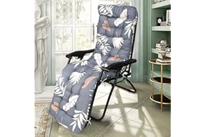 wawofun 170x53cm Long Sun Lounger Cushion Pads, Garden Lounger Cushion Recliner Cushions for Travel Holiday Garden Indoor Outdoor (Style C)