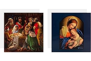 Hallmark Paquete múltiple de tarjetas de Navidad, tarjetas de caridad, paquete de 10 en 2 diseños religiosos, belén, Virgen María, bebé