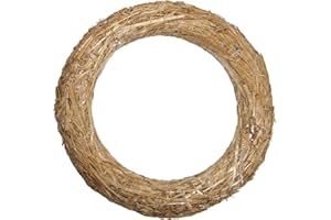 ‎DEKOPRINZ DekoPrinz® Strohkränze, 1 Stück | ø 20 cm Durchmesser | 3 cm Stärke | Strohrömer, Türkranz, Deko-Kranz, Kranz-Rohling, Strohring