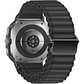 Teknoft Samsung Galaxy Watch Ultra 47mm ile Uyumlu Delikli Model Trail Loop Yumuşak ve Hafif Kumaş Kordon