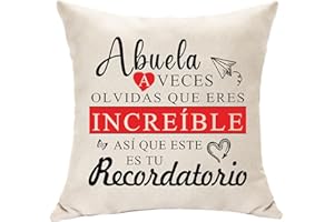 Hasodeo Eres Increible Abuela Regalos Cojín Decoración 45x45 Originales Regalos Mejor Funda de Cojín Recordatorio de Afirmación Diaria (Abuela)