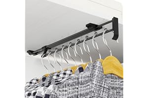 ARESVRGO Barra Armario Extensible,Percheros Armario Extraibles,Largo 350 mm Organizador para Colgar Ropa para Armario o Vestidor,para Armarios y áReas de Almacenamiento (35)