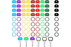 XINJODUZ 80 sztuk kolorowych pokrowców na klucze do kluczy domowych plastikowe nakładki na klucze etykiety na klucze czapki identyfikatory kluczy pokrowce urocze style nasadki na klucze zestaw etykiet do