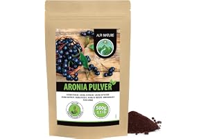 Aroniapulver, aroniamalet 100% naturligt, veganskt, aroniabär skonsamt malda, givetvis utan tillsatser (500 GR)
