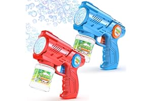 Blubbel 2X Pistolet a Bulle, Machine pour Bulles Savon Enfant, Générateur Mousse LED, Jouet Extérieur, Cadeau Été, Bazooka Mariage, Lance-Bulles Portable, Activité Jardin, Jouets de Plein air