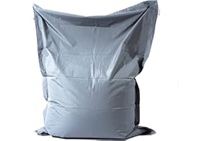 HH Home Hut Giant BeanBag Outdoor Garden Extra Large Chair Indoor Living Room Bean Bags Water Resistant Massive Floor Cushion Lounger XXL (Grey)