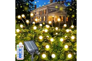 Taipow 4 Pièces Lumiere Solaire Exterieur avec Télécommande, 32 LED Luciole Lampe Solaire Exterieur Jardin avec 8 Modes, Lumières Solaire Firefly Extérieur Décoratives Pour Terrasse Jardin