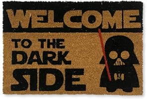 koko doormats Felpudo Entrada Casa Original de Coco Natural “Welcome to The Dark Side” | Alfombra de Entrada Antideslizante para Exterior e Interior | 60x40 cm | Diseño Divertido y Friki | Base PVC