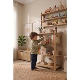 Montessori &Ccedil;ocuk Kitaplığı ve Oyuncak Rafı Vidasız Ge&ccedil;meli Sistem 18mm MDF