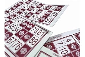 Genérico 600 cartons pour bingo traditionnel de 90 boules (bordeaux)