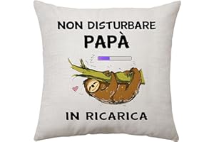 Aconesong Papa Regalo Compleanno Idee Cuscino Copertura Regali per Papà da Figlia Figlio a Papà Festa del Papà Regalo di Natale Decorazione 45 x 45 cm (Papa)
