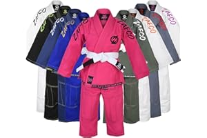 Zafco Sports Brazilian Jiu Jitsu Kids Jiu Jitsu Gi Children BJJ Gi Grappling Kimonos Lightweight White Belt