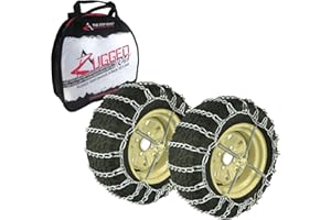 The ROP Shop Paire de chaînes et tendeurs de pneus à 2 maillons 18 x 9,5 x 8 pour souffleuse à neige, tracteurs de pelouse et de jardin, tondeuses et cyclistes, UTV, VTT, 4 roues, véhicules