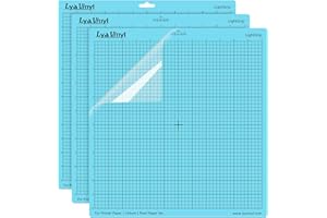 LYA VINYL 3 pezzi Tappetino Da Taglio per Silhouette Cameo 5/4/3/2/1(30,5X30,5CM) tappetino da taglio di ricambio quadrato, grigliato, autoadesivo tappetino,plotter da taglio accessories（blu）