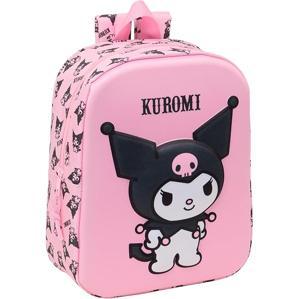 CERDÁ Hello Kitty Kuromi Kinderrugzak Roze Zwart - 19x23x8 Cm