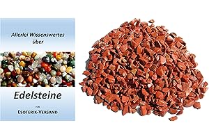 ESOTERIK-VERSAND Edelsteine, roter Jaspis getrommelt, Größe XXS/mini, ca. 0,4-0,8 cm, 500 g-Beutel, incl. 36seitige Broschüre (25,90€/kg)