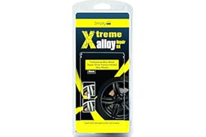 Simply XAWR2 Xtreme Alloy Wheels Repair Kit, Colour Black, 11 Pieces Set, Repair Kerb Damaged Scuffs and Scrapes with Easy & Full Instruction for factory-painted alloy wheels