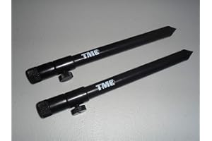 TMC 2 x Aluminium Bank Sticks 20-35 cm's. Rod Rests, Buzz Bar, Alarms. Fishing