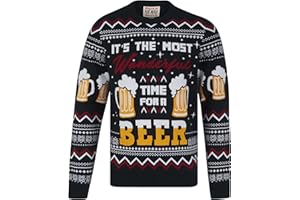 kraftd Men's Christmas Jumper Ugly Long Sleeve Sweater | Knitwear Sweater | Festive Jumper | Novelty Sweatshirts | Xmas Pullover