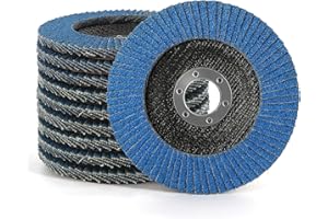 Kcmell Flap Discs 115mm, 10 Pack 120 Grit Zirconia Grinding Discs 4.5 Inch Angle Grinder Sanding Discs for Polishing Grinding Metal Wood Stainless Steel