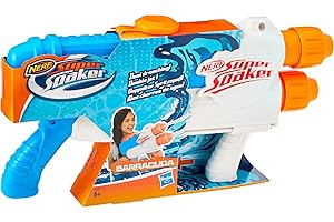 Hasbro Nerf Supersoaker- Nerf Super Soaker-Barracuda Giocattolo Blaster Spruzza Acqua, Multicolore, E2770