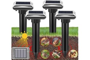 LEMENG Repelente ultrasónico para Topos, Repelente Solar para Topos 4 Piezas, Repelente para ahuyentador de, para, para, ahuyentador para y Serpientes