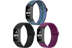 WNIPH Compatible with Fitbit Charge 3 Strap/Fitbit Charge 4 Strap,Adjustable Classic Elastic Nylon Replacement Sport Wristband for Fitbit Charge 3/Fitbit Charge 4 Women and Men