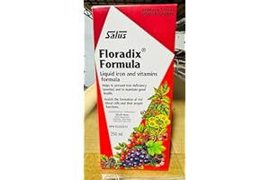 Salus Floradix® Fer + Plantes - Formule Liquide Anti-Fatigue Riche en Fer - Enrichi en Vitamine C pour une Bonne Absorption - 250 ml