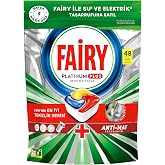 Fairy Platinum Plus Bulaşık Makinesi Deterjanı Kaps&uuml;l&uuml;/Tableti 48 Yıkama Limon Kokulu