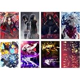 TuYines Naruto Poster &ndash; Set of 8 Pieces, Large, Vintage, Anime &ndash; Shipping Rolled in Sturdy Outer Cardboard