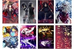 TuYines Lot de 8 posters Naruto, poster manga, grand poster Naruto, poster mural, poster vintage, expédié enroulé dans un carton solide