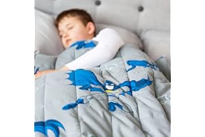 REST EASY SLEEP BETTER Rest Easy Batman-Gewichtsdecke für Kinder und Erwachsene, schwere Decke für Schlaf, Stressabbau, Angstlinderung und sensorische beruhigende Decke für tollen Schlaf, 100 % superweiches Baumwollmaterial