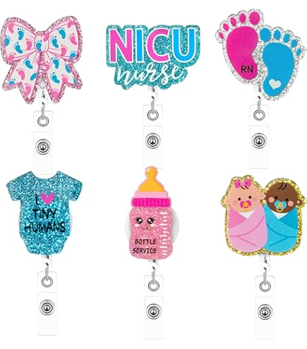 Cute Bear And Mushroom Badge Reel Retractable For Nurse Nursing RN CNA - View #9