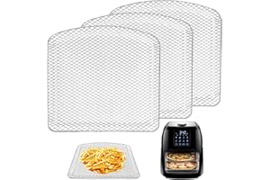 GCQ Rack disidratatore per friggitrice ad aria 3 PCS per Chefman 6.3QT 4-in-1 forno digitale friggitrice ad aria, 9,53 '' × 9,53 '' × 0,59 '' piastra friggitrice ad aria in acciaio parti di ricambio