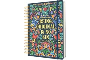 Grupo Erik Frida Kahlo Diary 2024-2025 | Back To School 12 Months Academic Diary A5 Day To Page | August 2024 - July 2025 | Mid Year Diary 2024-2025 With Stickers | Cute Planner