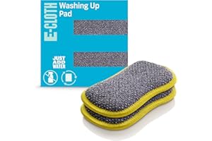 e-cloth Coussinet pour Vaisselle, Polyester, Jaune, Pack de 2