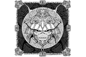 Iron Maiden Bandana Senjutsu Samurai Eddie Band Logo Official Black One Size