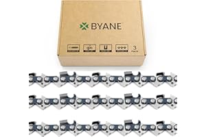 BYANE Lot de 3 Chaînes de Tronçonneuse pour Guide-chaîne 50 cm - .325" 76 maillons 1,5 mm - Compatible avec Timberpro, Hyundai, Fuxtec, Dynamac et autres