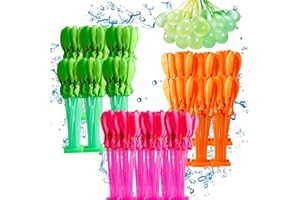 MIENOCOL 486pcs Water Balloons for Kids/Adults,27 Bunch Rapid-Fill Self-Sealing Water Balloons Easy to Fill Use,Colorful Splash Water-Balloon for Outdoor Garden Beach Pool Party Fight Water Toy
