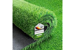 KARAT Sky - Tappeto erboso artificiale per esterni, al metro, tappeto erboso, tappeto erboso, prato in plastica, per balcone e giardino, per esterni, su misura, 14 mm di altezza, 200 x 100 cm
