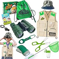 Draussen Forscherset & Bug Catcher Kit mit Kinder Weste, Fernglas, Lupe, Schmetterlingsnetz, Hut und Rucksack…