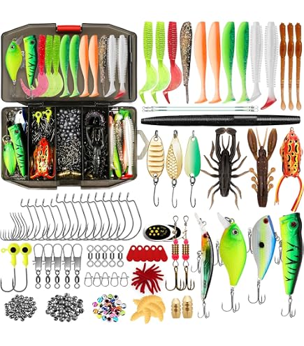 Kit Attrezzi Da Pesca 130 Pezzi – Esche Artificiali, Ganci In Ottone E Rame, Piombi, Girelle, Organizer Incluso - 3