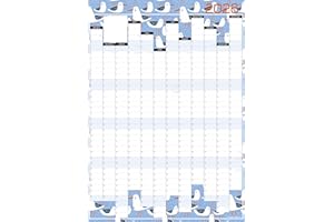 Studio Henki 2026 A2 Wall Planner – Vertical Year-to-View Calendar. Includes stickers. Crease-free. Seagulls